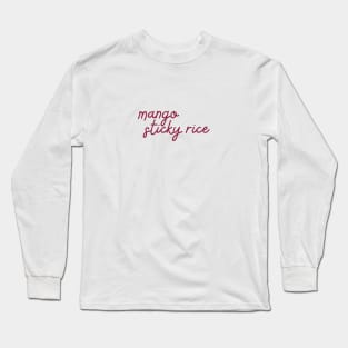 mango sticky rice - maroon red Long Sleeve T-Shirt